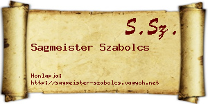 Sagmeister Szabolcs névjegykártya