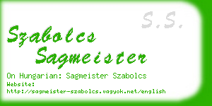 szabolcs sagmeister business card